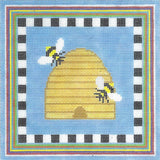 Busy Bees Pillow on 13 Mesh