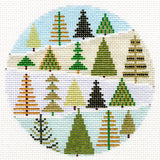 Winter Trees Round