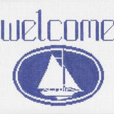 Welcome Sailboat Pillow
