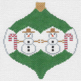 X-mas Ball w/ Snowmen Ornament