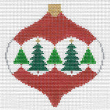X-mas Ball w/ Trees Ornament